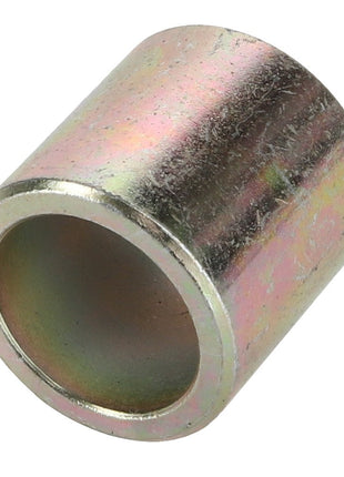 The AGCO Spacer - D28780224 is a cylindrical metal spacer with a hollow center and a slightly reflective, multi-colored surface, making it perfect for use in various Fendt models.