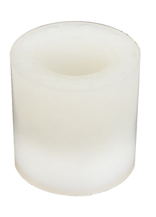 The AGCO Silent Block, Shaking Shoe - D28480268 is a cylindrical, translucent white solid object with a hollow center, resembling a short, solid tube, designed for peak efficiency to ensure maximum uptime.
