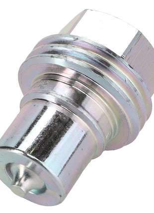 A close-up view of an AGCO Quick Coupler (La322043050) threaded metal pin-type grease fitting, ideal for lubricating mechanical parts.