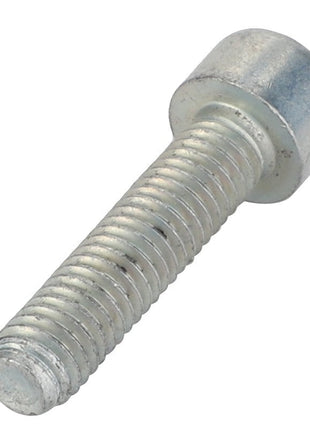 A close-up view of the AGCO Hex Socket Screw - Va021375, featuring a hexagonal socket head and threaded shaft, suitable for industrial use. No current product description available.