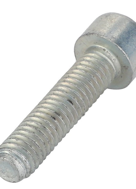 A close-up view of the AGCO Hex Socket Screw - Va021375, featuring a hexagonal socket head and threaded shaft, suitable for industrial use. No current product description available.