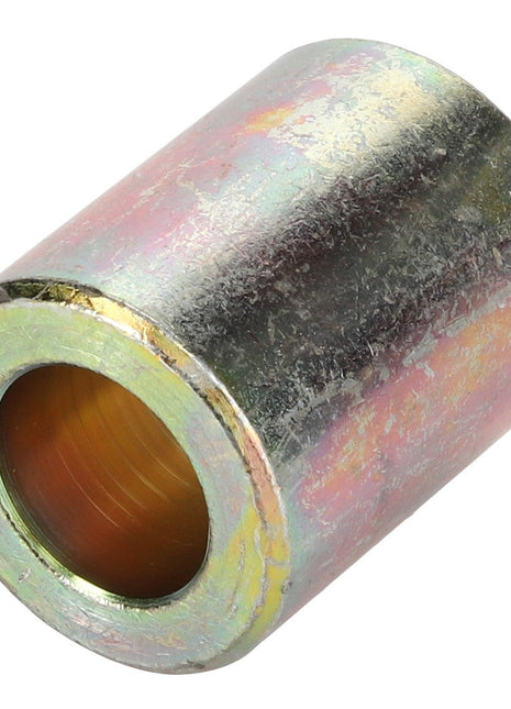 Product: AGCO | Bush - Fel152706 by AGCO
Description: A cylindrical metal spacer with a hollow center, showcasing an iridescent surface finish. Current product description is not available.