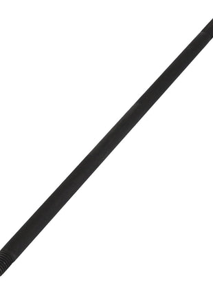 A durable black metal rod with finely threaded ends, known as the AGCO | STUD BOLT - F716100490070 by AGCO.