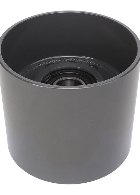 A black cylindrical container with an open top, revealing the AGCO Idler Pulley - Acw7360640 structure inside.