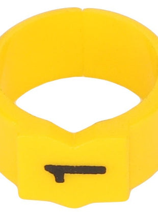 A yellow plastic sleeve labeled "AGCO | SLEEVE - AL5103013" features a small black gun icon imprinted on it.
