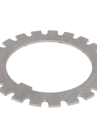 Product Description: Presenting the AGCO | Tooth Washer - La300129763, a round metal gear featuring multiple teeth and a smooth inner hole, expertly designed for mechanical applications.