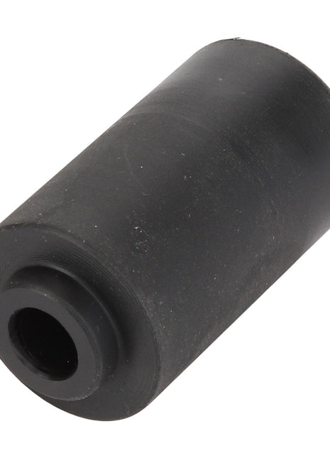 Black cylindrical rubber bushing with a smaller circular hole running through its center, AGCO | Bush - Acp0343900 by AGCO. 
