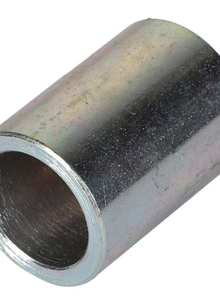 A cylindrical metallic sleeve with a hollow center and a smooth surface, known as the AGCO | Arm Bush - Acw498711A by AGCO, currently has no product description information available.