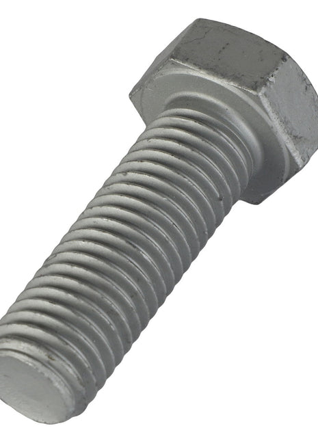 A detailed close-up image showcasing the AGCO | Hexagonal Bolt - Acw1063970, featuring its silver finish, visible threading, and distinct hexagonal head, all set against a pristine white background.