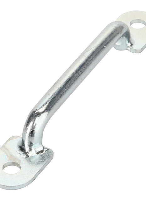 The AGCO Clamp - Acw2164420 from the renowned brand AGCO is a metal handrail featuring a cylindrical handle with two flat mounting plates on each end, each plate having a hole for secure attachment. Its gleaming metallic surface guarantees both durability and elegance. Currently, no additional product description information is available.