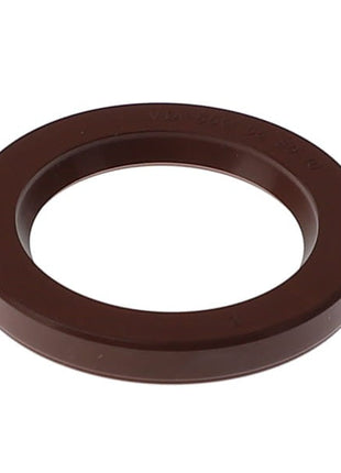 A brown circular rubber gasket, identified as the AGCO Lip Seal - Acp0287690, featuring a smooth surface and an inner hole is placed on a white background. No current product description is available for this product, enhancing its enigmatic appeal.