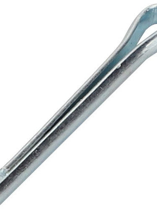 A single metallic cotter pin, AGCO | Split Pin - La10734301, slightly bent at the open end, lying against a plain background. No current product description available from AGCO.