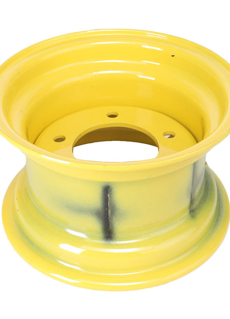 The AGCO | Wheel - Sn2390 is a yellow metallic cylindrical wheel rim that features multiple holes around the center. No current product description is available from AGCO.