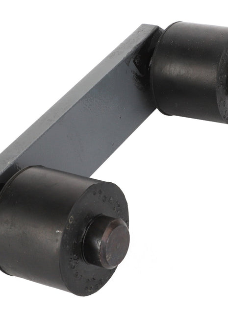 The AGCO | ARM - D28480690 by AGCO is a metal industrial hinge equipped with two cylindrical rollers. No current product description information is available.