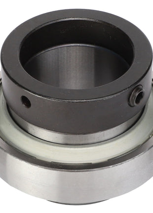 The AGCO | ADAPTER - E11381, a product by AGCO, is a metal bearing featuring an outer ring, inner ring, and ball elements designed to reduce friction in mechanical systems. No current product description information is available.