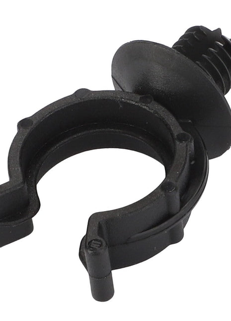 A black plastic AGCO clip fastener (Acp0675040) with a screw attached, offering a secure and durable solution. Currently, no detailed product description is available for this versatile accessory from the AGCO brand.