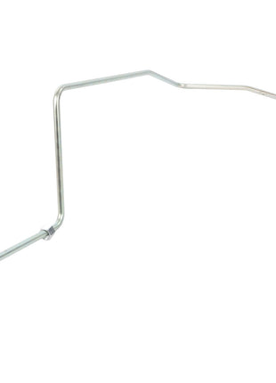 A silver, bent metal tube with multiple angles and two open ends stands before you; it is the AGCO Air Line - Acw1153270 by AGCO. At present, no additional product description information is available.