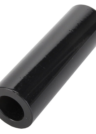 A black cylindrical tube with a hollow center, featuring a smooth and shiny surface, identified as the AGCO Bush - Acp0330770 by the brand AGCO.