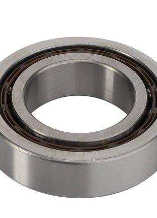 A close-up of the AGCO Ball Bearing - Acp0214770, showcasing its cylindrical metal structure with an inner and outer ring and ball bearings in between. The surface is smooth and reflective, exemplifying precision that is unmatched by current product descriptions available.