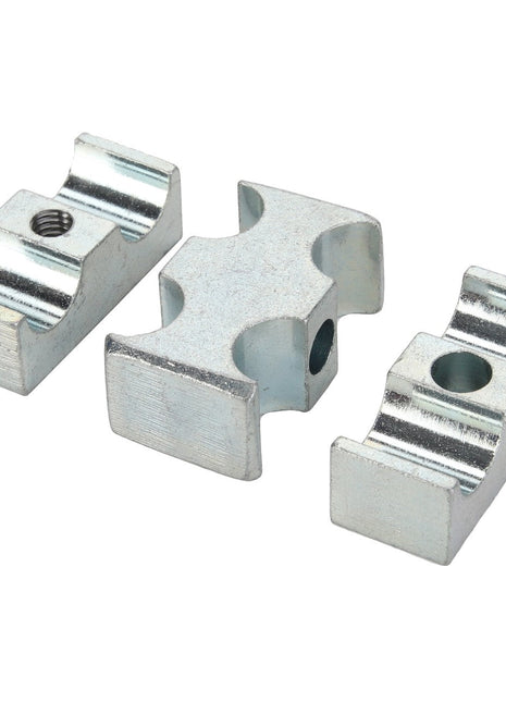 Three AGCO T-nuts, each featuring unique screw hole configurations, displayed against a white background. The specific product description for the AGCO Clamp - Acp0426210 is currently unavailable.