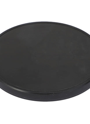 A black round rubber mat with a sleek, smooth surface, perfect for yoga or exercise—introducing the AGCO Seal Cap - Acp0287210.