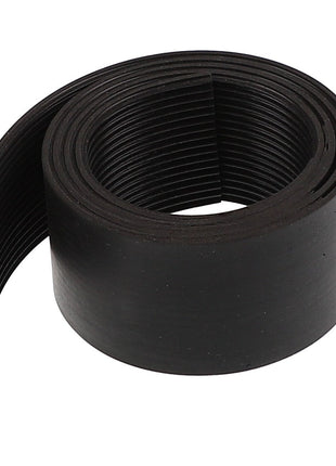 A coiled black AGCO MAT - AG109754 rubber strip with one end slightly unrolled, laying flat against a white background. Currently, no product description information is available.