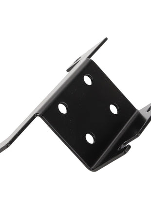 The AGCO | BRACKET - ACW0575700 is a durable black metal bracket featuring multiple holes for versatile mounting purposes.