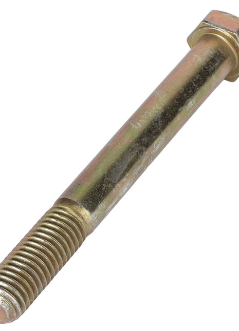 Currently, no product description information is available for the AGCO | HEXAGONAL HEAD BOLT - AG563056 from the brand AGCO, which features a metallic hex head with a threaded end and smooth shank section.