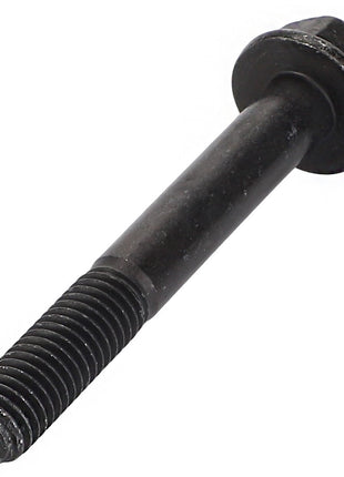 A close-up image of the AGCO Hexagon Flange Bolt - Acw0775890, featuring its black threaded end and washer head.