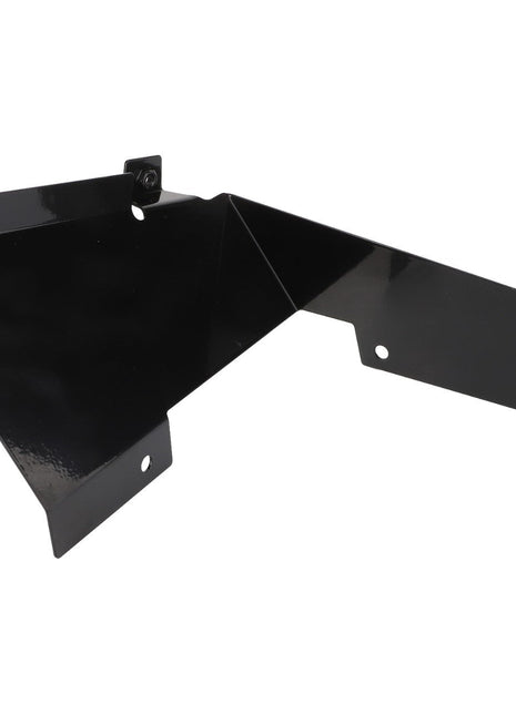 The AGCO | Exhaust Shield - Acw345125B by AGCO is a black, metal, angular bracket with multiple bends and holes. There is no current product description available.