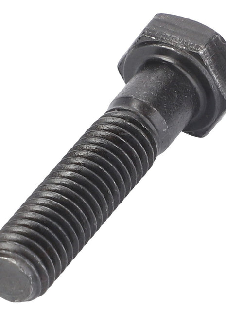 A close-up image of an AGCO Hex Cap Screw - Va020786, featuring a metal hexagonal head and threading along its shaft, used for fastening materials together. No current product description available.