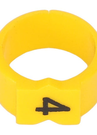 A yellow plastic ring, branded as AGCO | SLEEVE - AL5103016, with the number 4 printed in black on it. No current product description information is available.