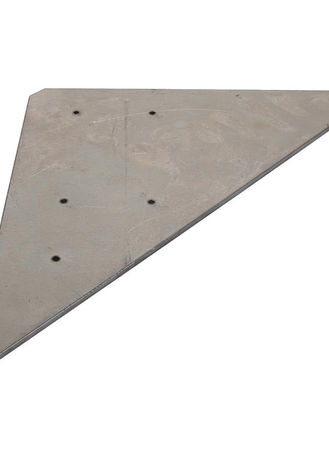 A metal triangular sheet with five small holes, identified by the product name AGCO | DECAL - D28284443 and manufactured by the brand AGCO, currently has no available description information.