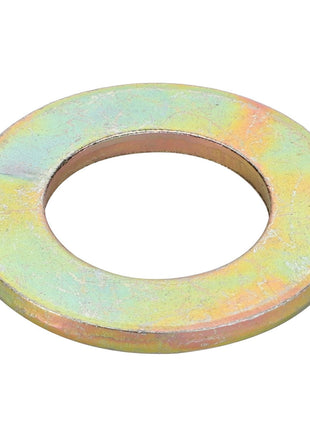 Introducing the AGCO Disc - F214202210350, a flat, circular-shaped metallic washer with a central hole designed for optimal performance.