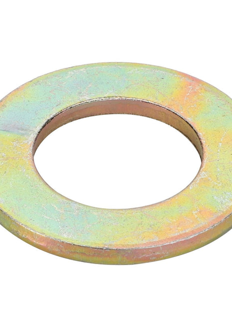 Introducing the AGCO Disc - F214202210350, a flat, circular-shaped metallic washer with a central hole designed for optimal performance.