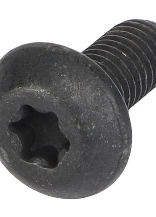 A close-up image of an AGCO | TORX HEAD BOLT - CH127-2170, featuring a black, star-shaped Torx screw with a cylindrical head and threaded body. No current product description information is available.