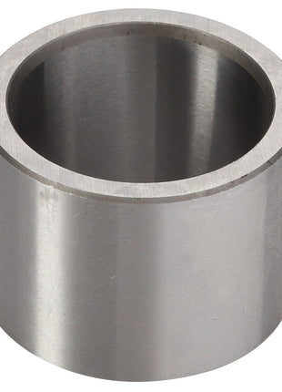 A sleek, cylindrical metal pipe segment with a hollow center and smooth surface, standing upright. Presenting the AGCO Spacer - Acp0445460 by AGCO.