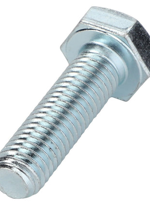 A close-up image of the AGCO | HEXAGONAL HEAD BOLT - 0901-21-11-00, featuring a metallic finish with a threaded shaft and a hexagonal head. No current product description information is available.