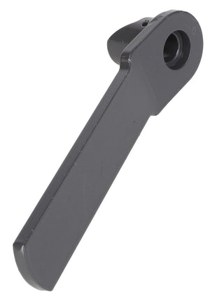 The AGCO Lever - Acx2719680 is a black, L-shaped metal lever featuring a hole at the top end. No additional product description information is available beyond this basic outline.
