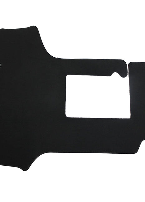 The AGCO Floor Mat - Acp0049720 is a black automotive carpet floor mat with precise cutouts designed to seamlessly fit a specific vehicle model.