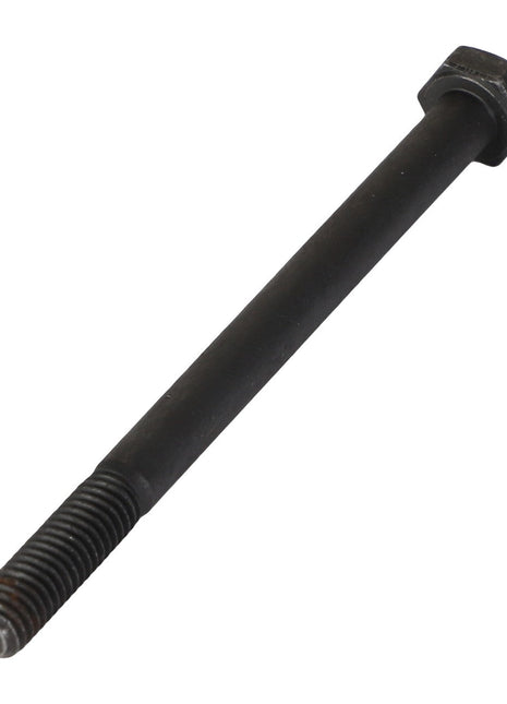 A hexagonal-headed bolt with threading on one end, available in black. Product details: AGCO Screw - AG331327 by AGCO.