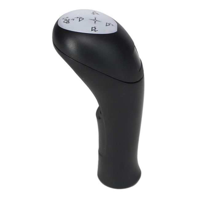 The AGCO Grip, Loader Lever - AL5021100, featuring white gear positions displayed on its black surface, ensures productivity and efficiency in every drive.