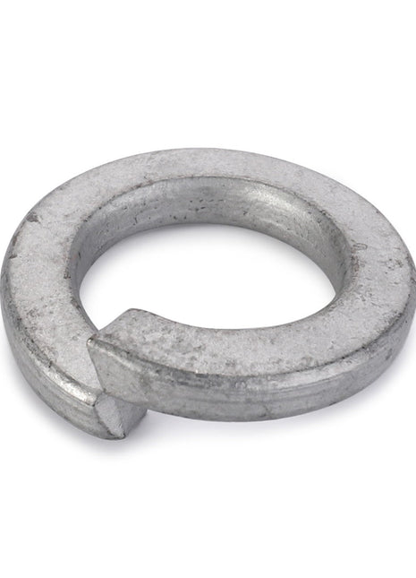 No current product description available for the AGCO | Lock Washer - Va022864, a metallic split lock washer with a helical shape, designed to prevent nuts and bolts from loosening due to vibration.