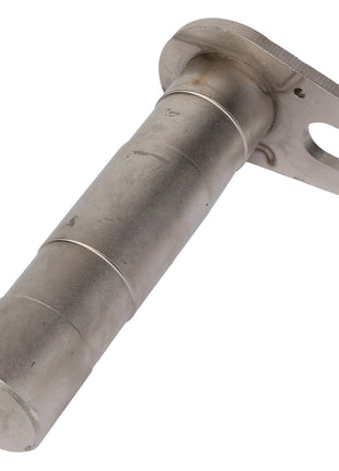 The AGCO | Pin - Acx2731180 is a cylindrical metal pin featuring a notched rectangular tab on one end, crafted for securing or connecting mechanical parts. Currently, no additional product description information is available.