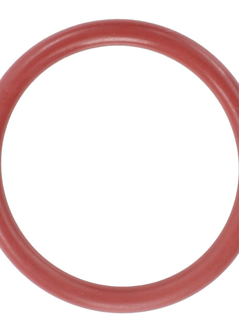 The AGCO | O-Ring - Acw1864860, a vibrant red rubber product from AGCO, is prominently displayed against a stark white background, creating a striking visual contrast.