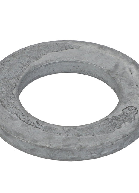 A round, flat metal washer with a large central hole and a slightly worn surface, labeled as AGCO | Flat Washer - Acw1063960 by the brand AGCO, photographed against a white background. No current product description information is available.