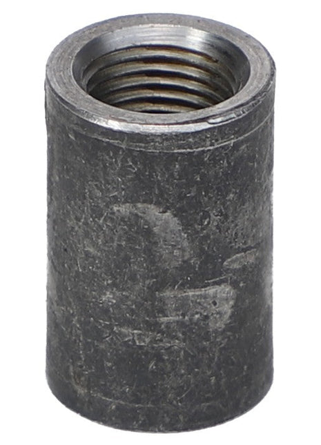 The AGCO | PIPE COUPLER - AG556475 by AGCO is a cylindrical metal nut featuring an internal screw thread designed for securing bolts. No current product description information is available.