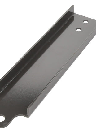 The AGCO Bracket - Acw1960630 is a flat, rectangular metal bracket featuring a raised edge on three sides and two holes near one end.