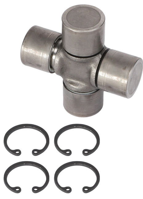 Introducing the AGCO | SPIDER - 0.009.6696.3: a robust universal joint component featuring four arms and four circlips, crafted from durable metal to efficiently connect rotating shafts. For any inquiries prior to placing your order, please reach out to our support team.