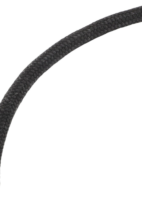 AGCO Rubber Hose - V836129089: A black, flexible, braided hose displayed on a white background.